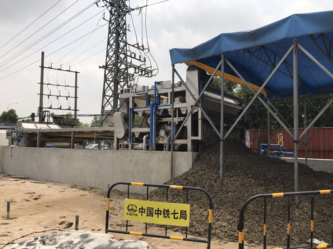 中鐵七局建筑打樁泥漿帶式壓濾機處理案例現場 7 中鐵七局建筑打樁泥漿帶式壓濾機處理案例現場 7